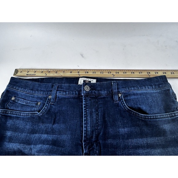 Joseph Abboud Mens Jeans Size Blue Denim 40 X 28 athletic fit dark distressed - Picture 9 of 14